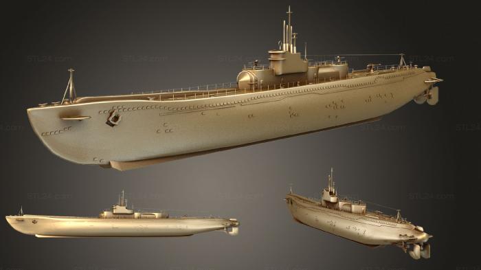 Vehicles (IJN I400 Submarine, CARS_1971) 3D models for cnc